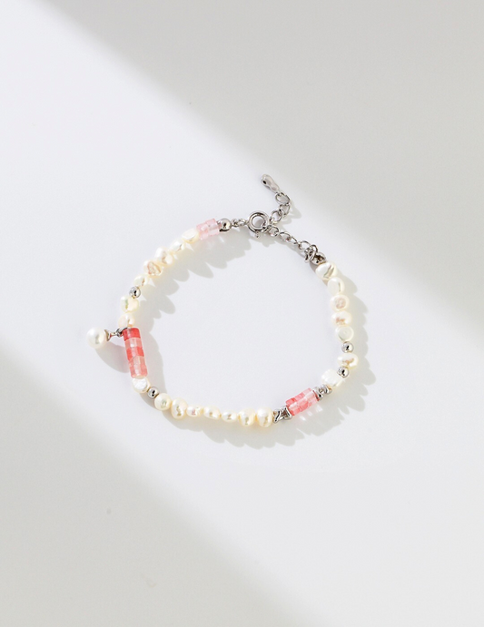 Peach Blossom Pearl Bracelet