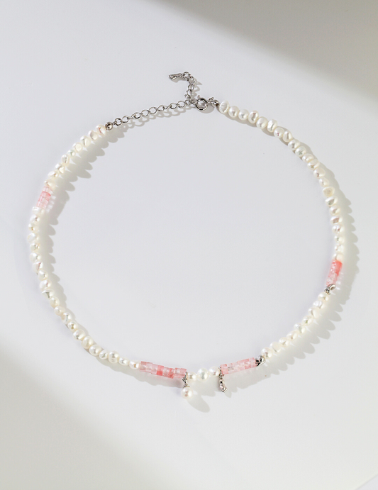 Peach Blossom Pearl Necklace