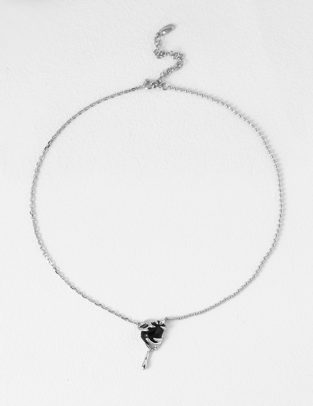 Midnight Heart Sterling Necklace