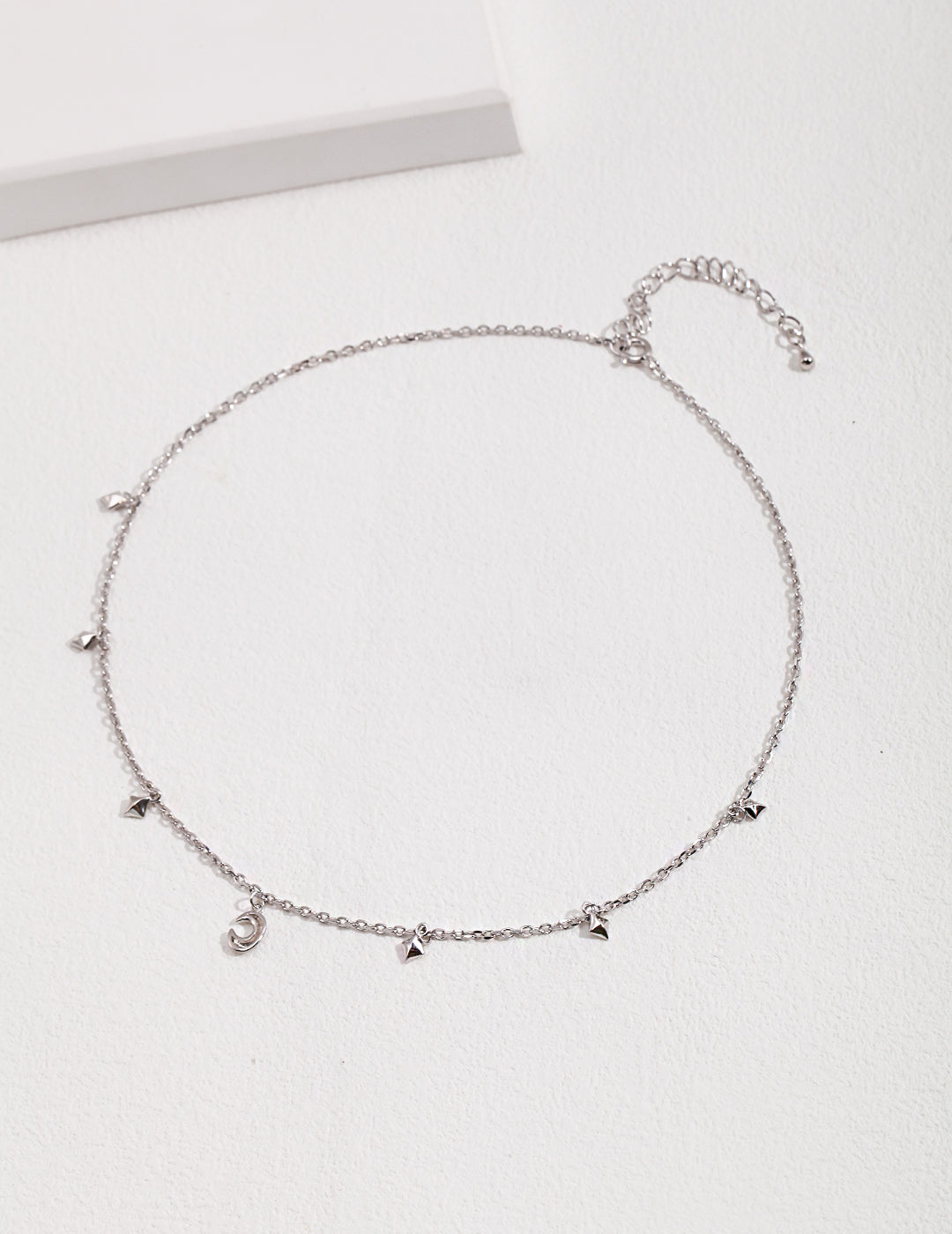 Stellar Crescent Sterling Silver Necklace