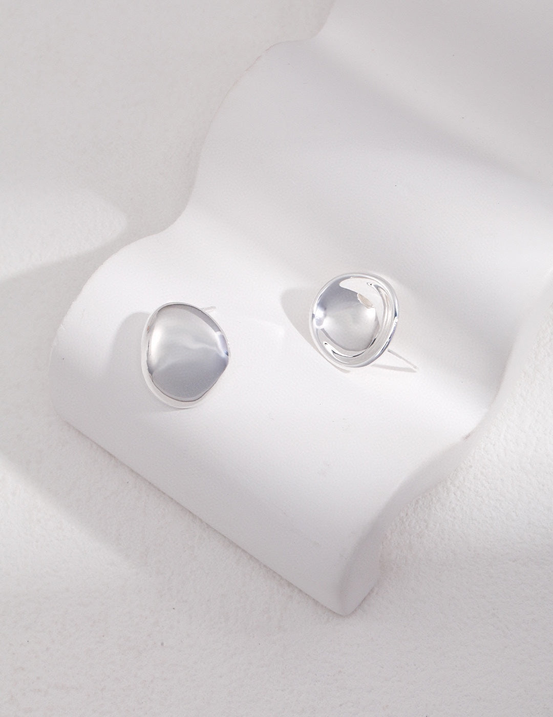 Harmony Asymmetric Sterling Silver Earrings