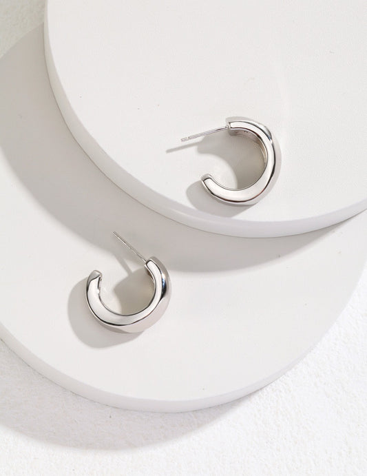 Elegant Twist Sterling Silver Earrings