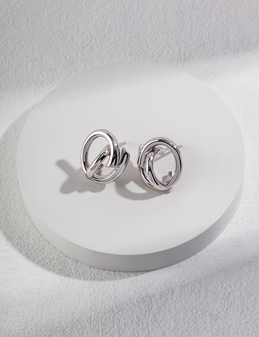 Twist Elegance Sterling Silver Earrings