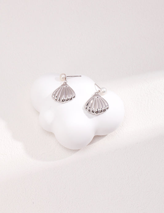 Ocean Whispers Sterling Silver Pearl Earrings