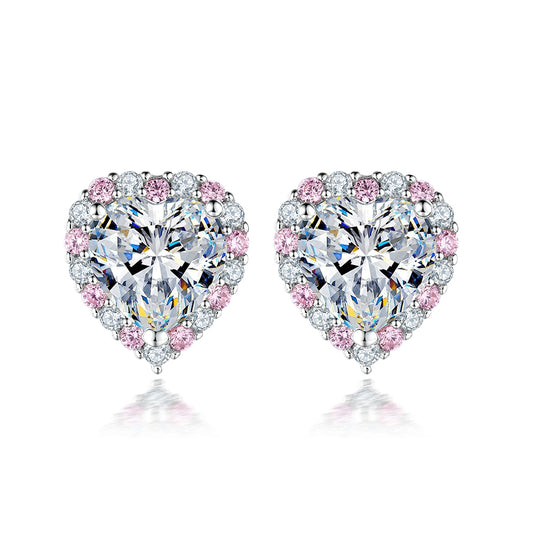 Radiant Zirconia Heart Glow Earrings