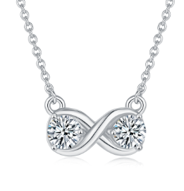 Infinite Radiance Moissanite Diamond Pendant Necklace