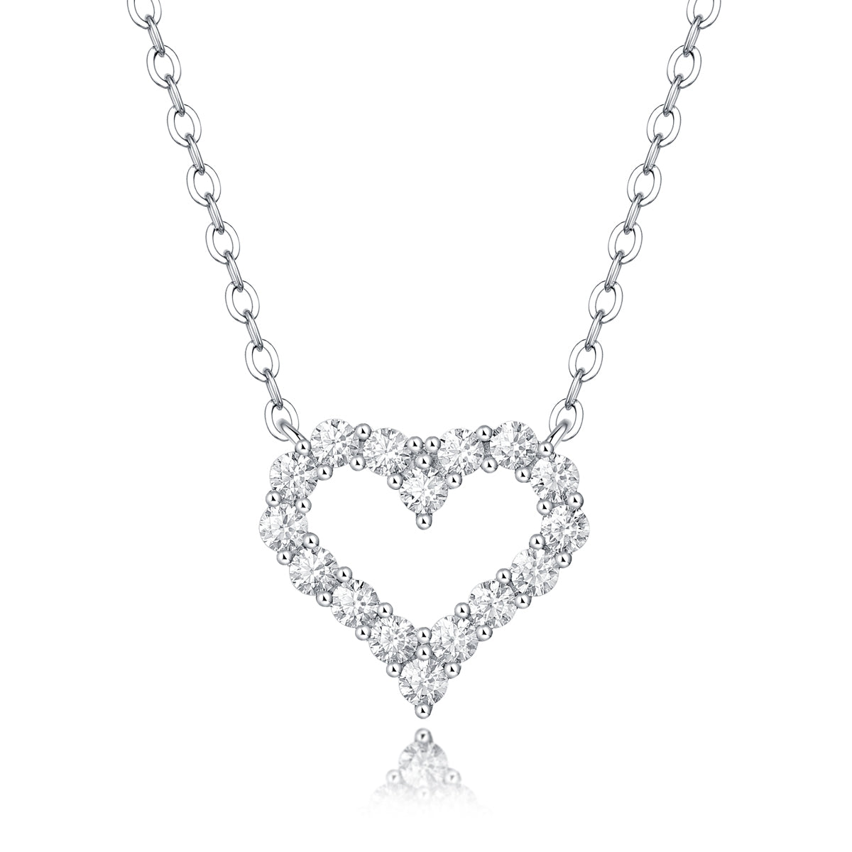 Heartfelt Radiance Moissanite Diamond Necklace