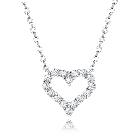 Heartfelt Radiance Moissanite Diamond Necklace